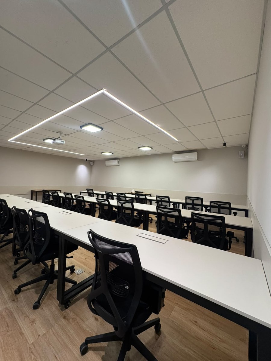Sala preparada para a turma